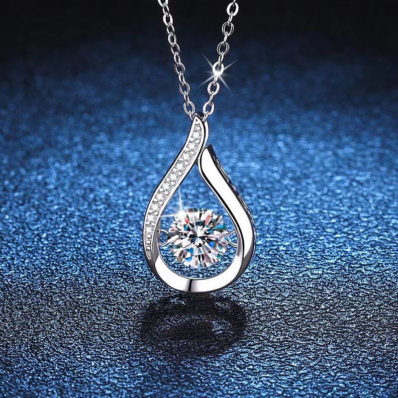 Water Drop Pendant Necklace Heart Geometric Jewelry for Women Elegant Smart Style - Image 3