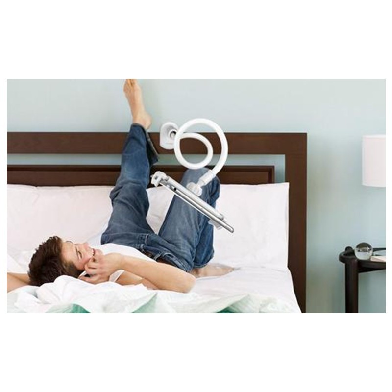 360° Gooseneck Phone Tablet Holder Flexible Bed Desk Clamp Mount Stand 4-10.6in - Image 5