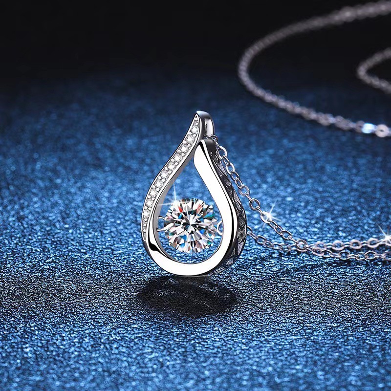 Water Drop Pendant Necklace Heart Geometric Jewelry for Women Elegant Smart Style - Image 2