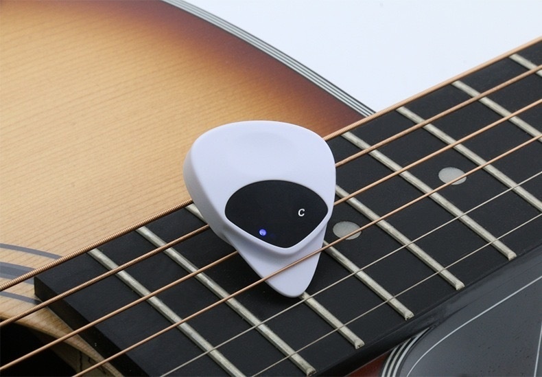 Guitar Pick Tuner Multifunction Tool ABS Metal String Instrument Accessory White - Image 3