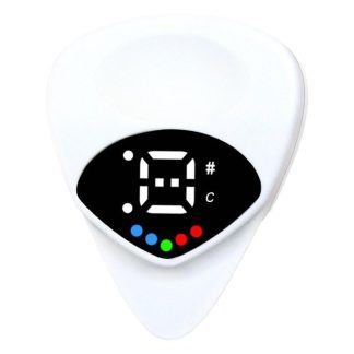 Guitar Pick Tuner Multifunction Tool ABS Metal String Instrument Accessory White